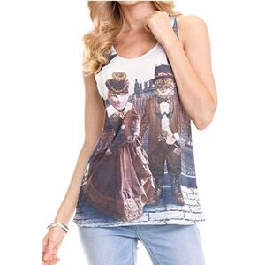 New Bear Dance Royal Cats Racerback Tank Top